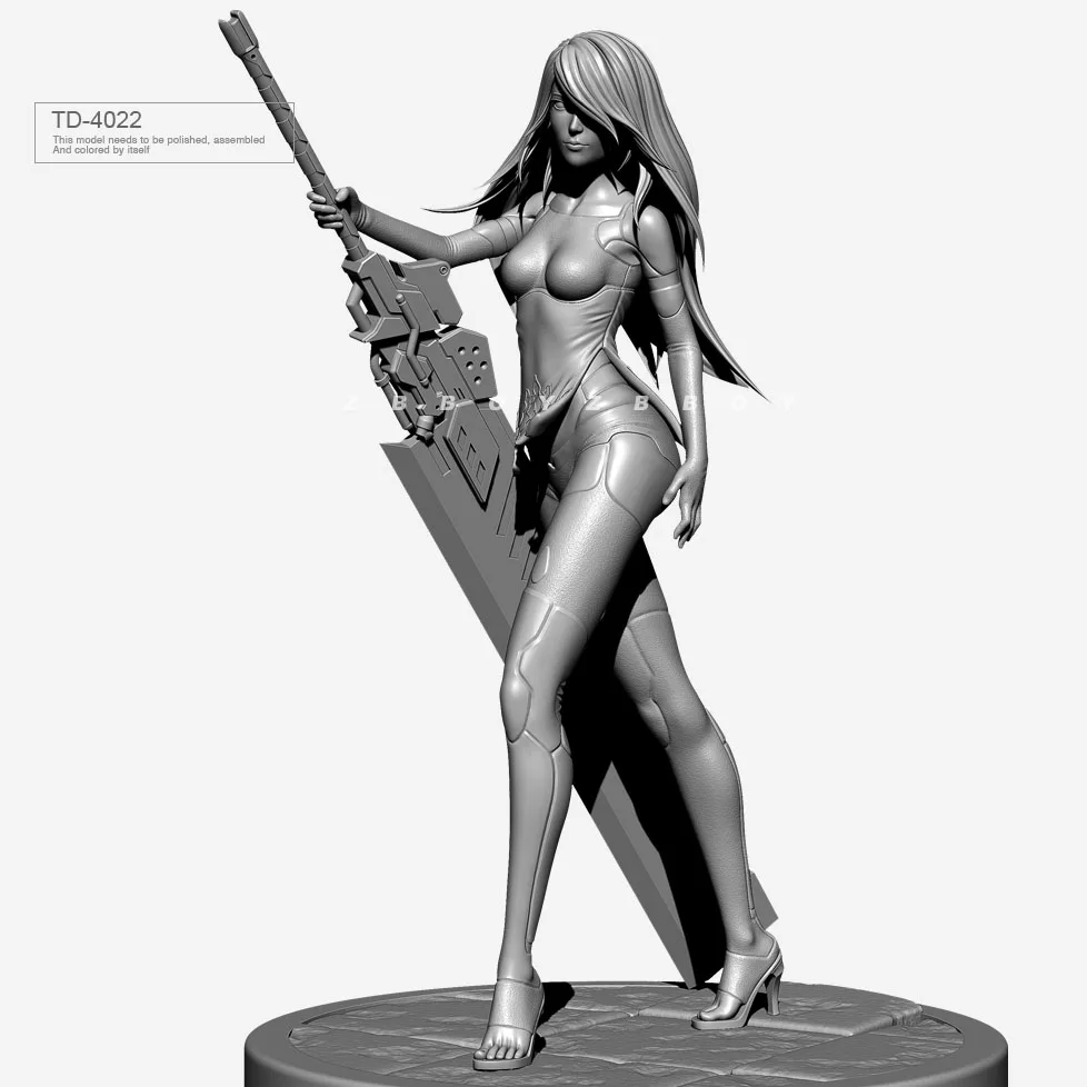 

75mm Resin model kits figure beauty colorless and self-assembled TD-4022