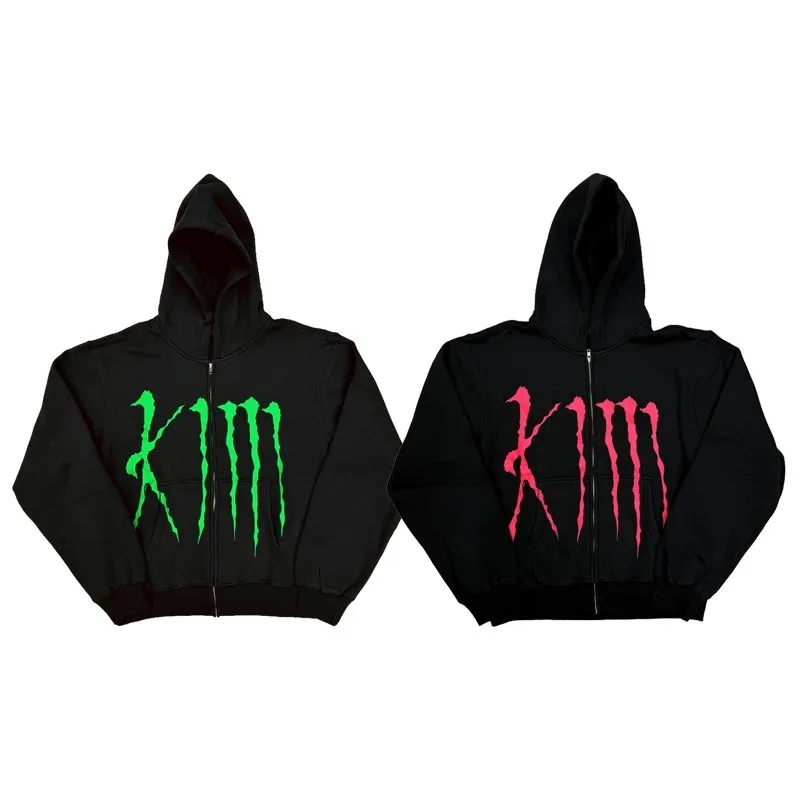 

2025 Ким Крюгер монстр толстовка на молнии с капюшоном WY1419