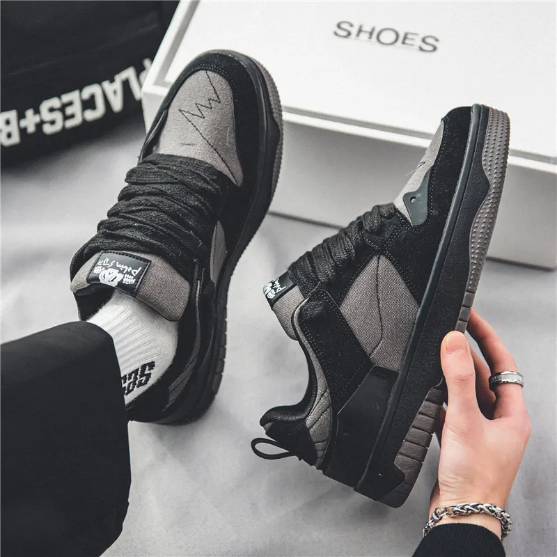 Men Skateboarding Shoes Canvas Comfortable Vulcanized Shoes All-match Men Casual Sneakers Fashion Student Shoes Male