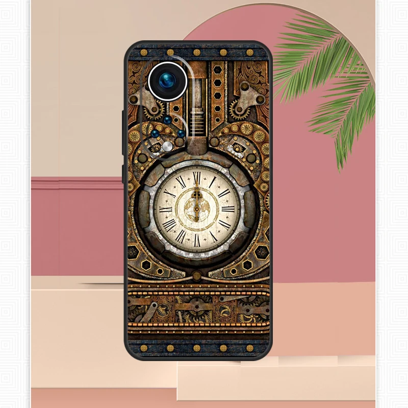 Steampunk Gears Vintage Time Machine Case For Huawei Honor X7 X8 X9 50 70 P20 P30 P40 Lite P50 Pro P Smart 2021 Nova 5T Coque