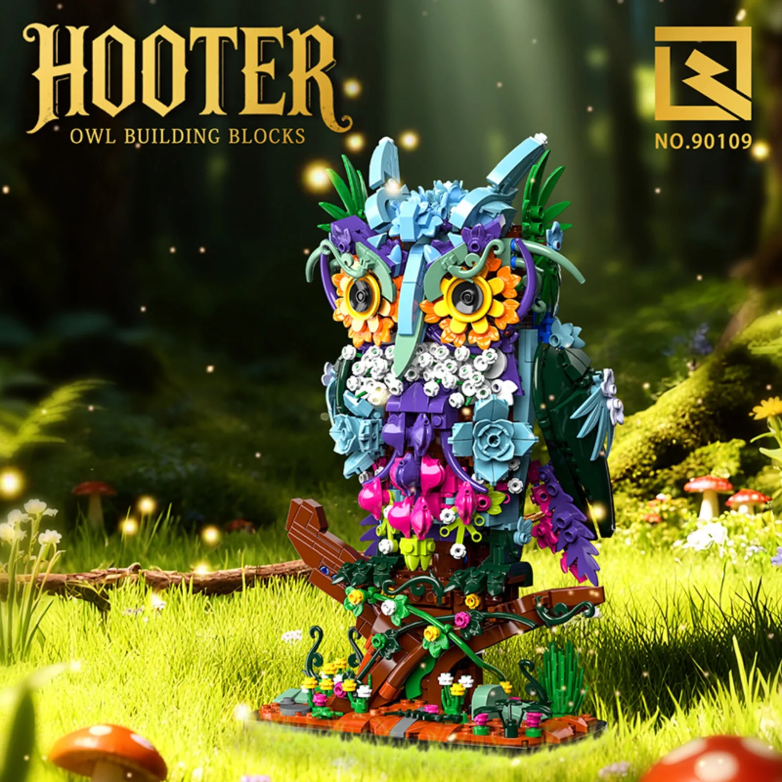 1358pcs Mechanical Owl Animal Model Building Blocks Kit with Movable Joints for Adults & Kids