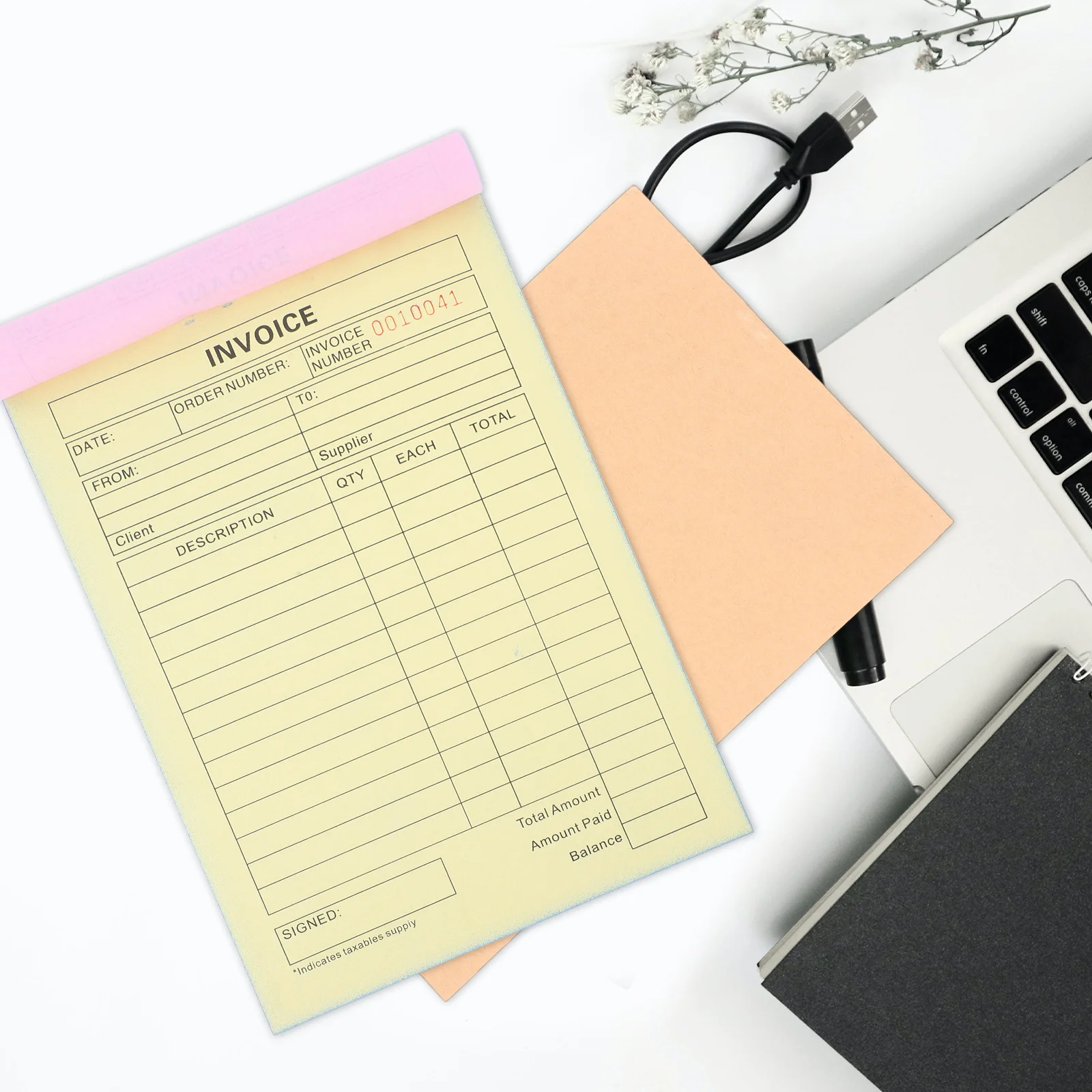 2pcs Delivery Note Invoice Pad For Small Business Order With Board For Craft Shops Photography Restaurants