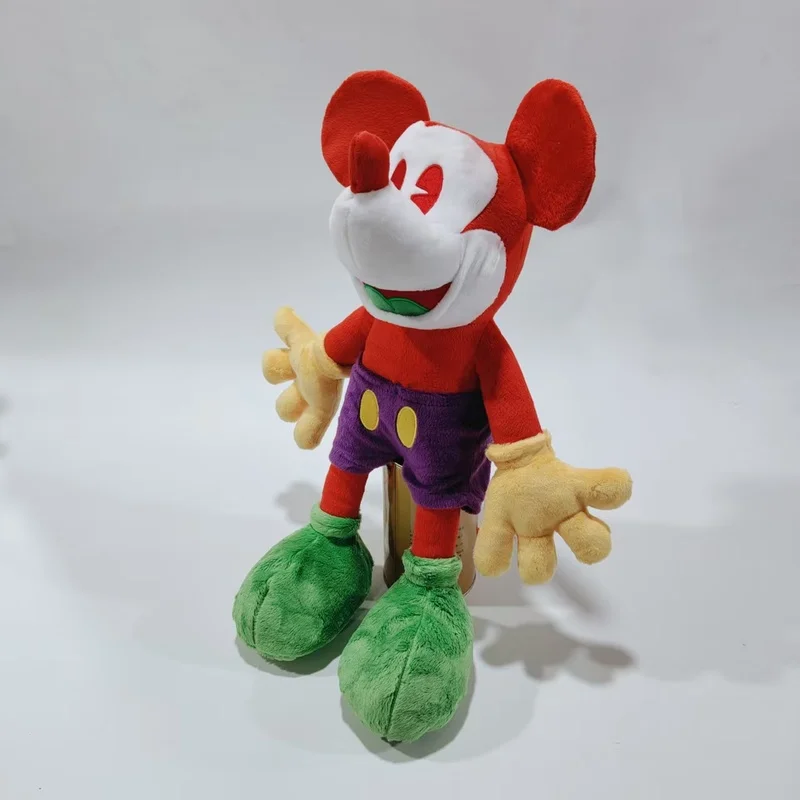 디즈니 43cm 크리스마스 색상 미키 마우스 인형 봉제 인형 특별 버전 미키 봉제 인형 인형 어린이를위한 생일 선물