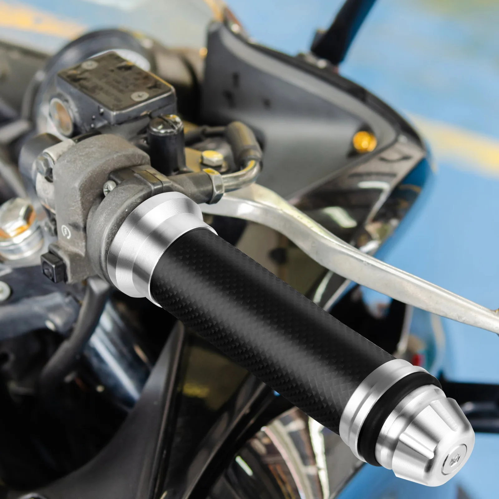 

1 Pair Motorcycle Handlebar Anti-Slip Grips 22Mm Durable Replacement For Motorbike Accessories Thruster Grip Hand Bar End