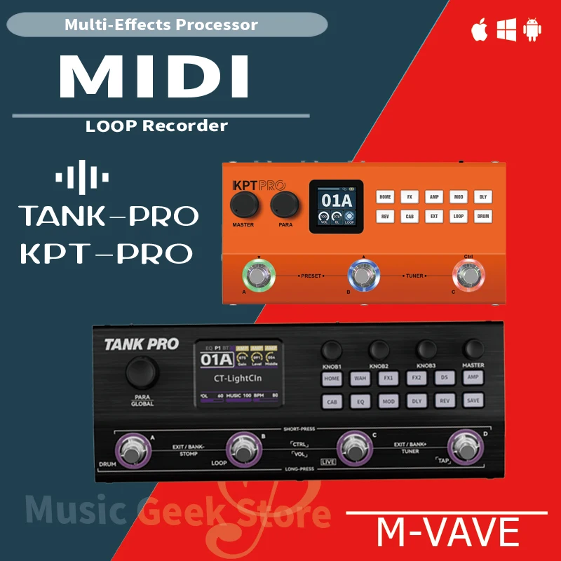 M-VAVE TANK PRO 2026 ギターマルチエフェクトペダル