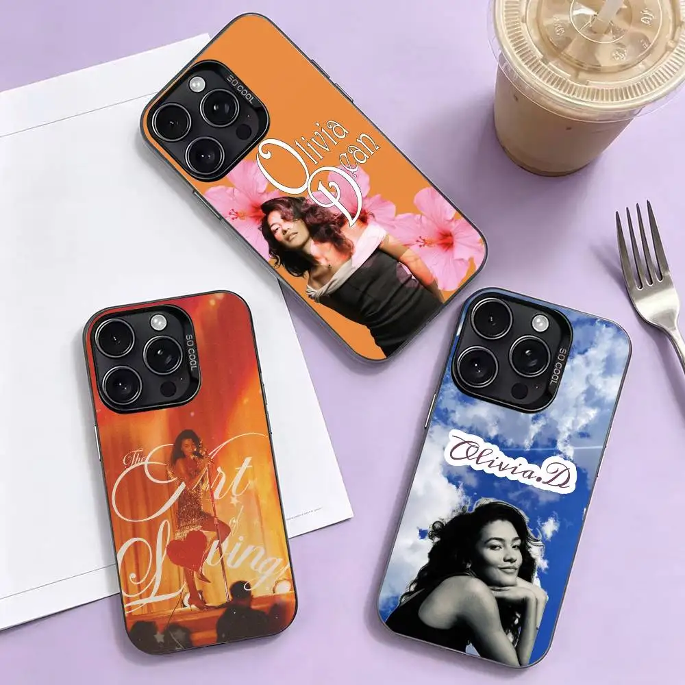 

O-Olivia Dean Singer Phone Case For iPhone 17,16,15,14,13,12,11 Plus,Pro Max,XS,Colorful Silver Black Cover