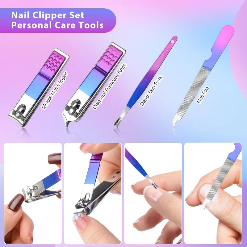 Manicure Set Nail Clippers Ped - Nail Care Kit Mens ulasan dan harga