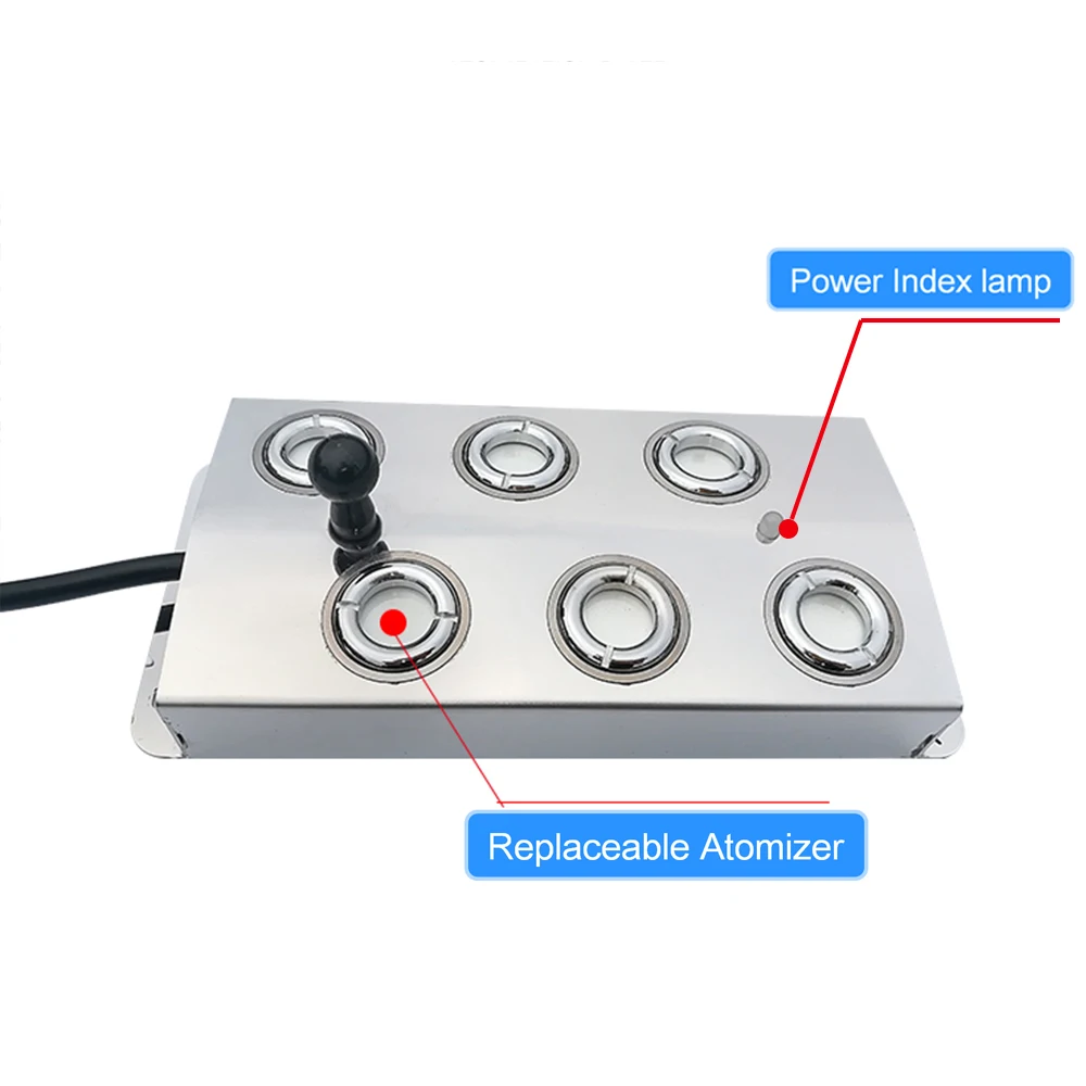 DC 48V 6/10 głowy ultrasoniczny dyfuzor Fogger nawilżacz powietrza ze stali nierdzewnej cieplarnianych hydroponika nebulizator staw Atomizer