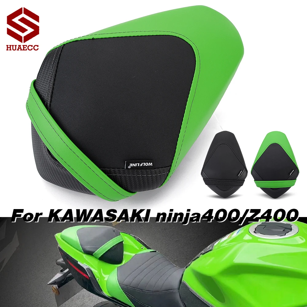 Motorcycle NINJA400 PU Leather Seat Cover Waterproof Cushion Pillion for Kawasaki Ninja 400 Z400 2018 2019 2020 2021 2022 2023