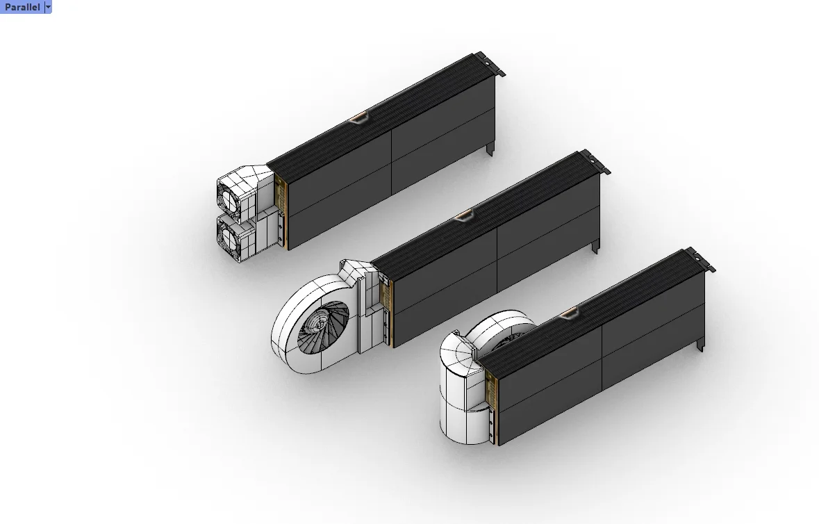 External High Power / Turbo Fan Active Cooler for AMD 9300X2 Computing Card