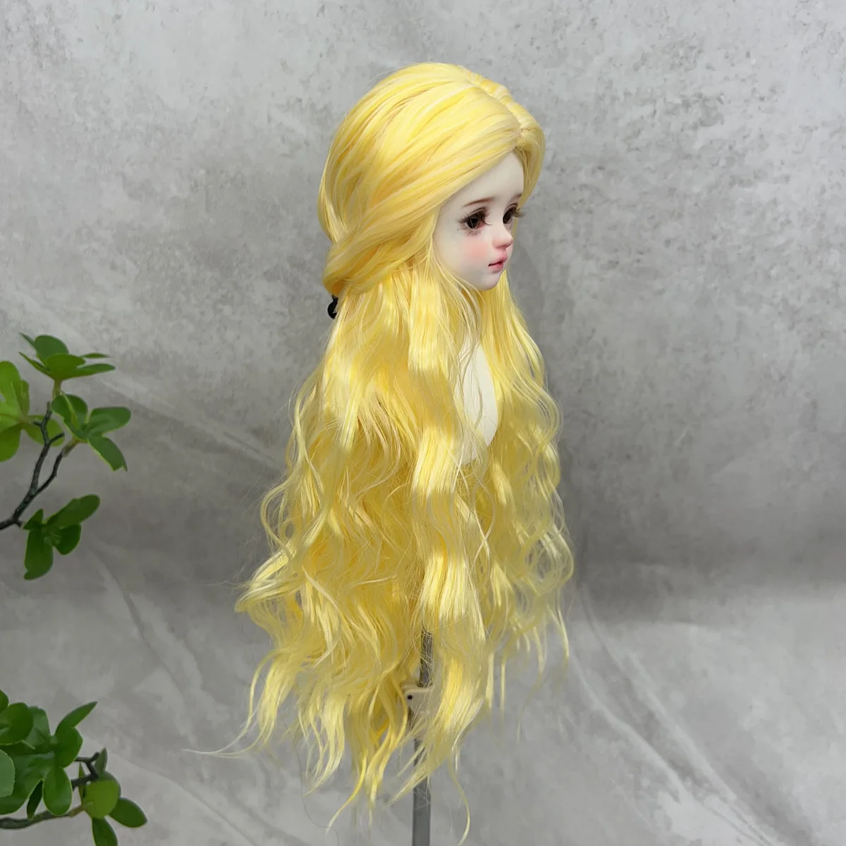 1/6 BJD 인형 가발 롱 딥 웨이브 헤어 합성 가발 인형 액세서리 소녀용 DIY 메이크업 액세서리 BJD 인형 헤어 우아한