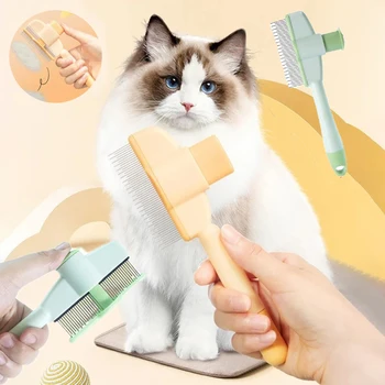 Professionele Vlooien Kat Kammen voor Katten Honden Drijvende Ontharing Borstel Grooming Schoonmaken Tool Huisdier Ontharing Teken Naald Kammen