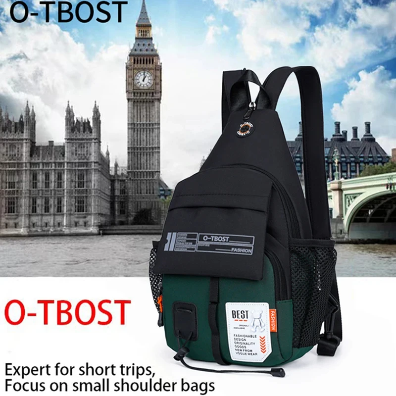 Outdoor Oxford Cloth Chest Bag Backpack 2 in 1 Sports Leisure Men\'s Shoulder Bag Portable Mountaineering Climbing Cycling Bag