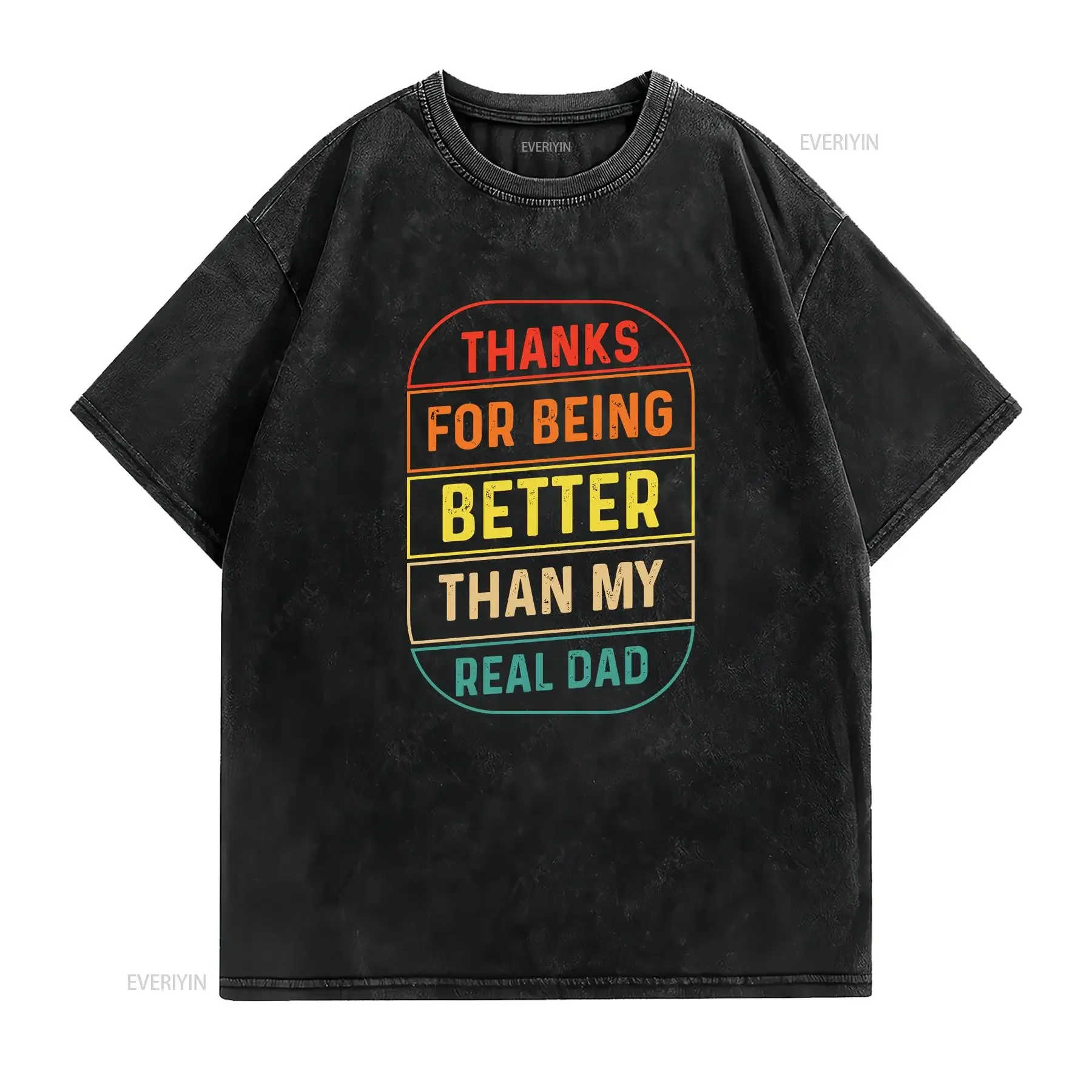 Bonus Dad Fathers Day s From Daughter Step T Shirt vintage Washed Stretched Unisex fashion designer clothes streetwear