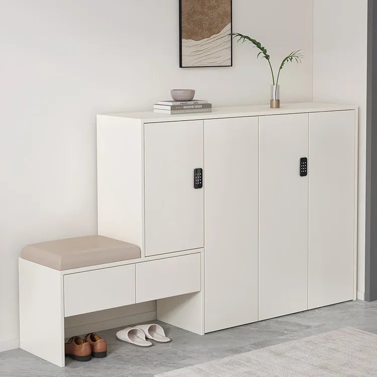 The shoe cabinet password lock can be changed into a shoe stool, the home door is integrated, the entrance door is against