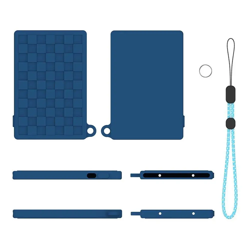 Portable Silicone Sleeve for Pocket AI Handheld Recorder Precision Cutouts Washable Dustproof Protective Shell with Carabiner