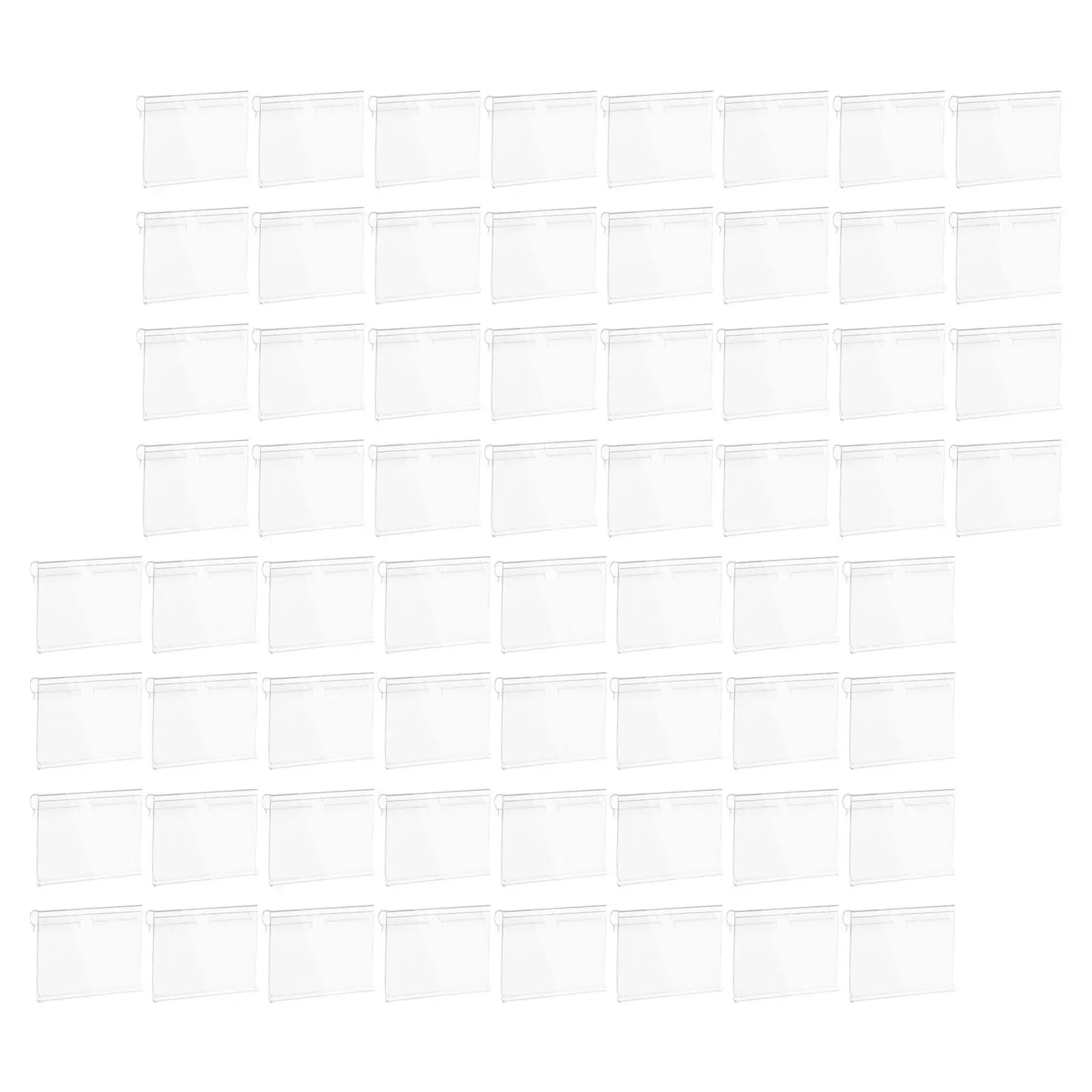 100Pcs Clear Plastic Shelf Label Holder Reusable Price Tag Clip for Supermarket Grocery Store Retail Shelf Displays