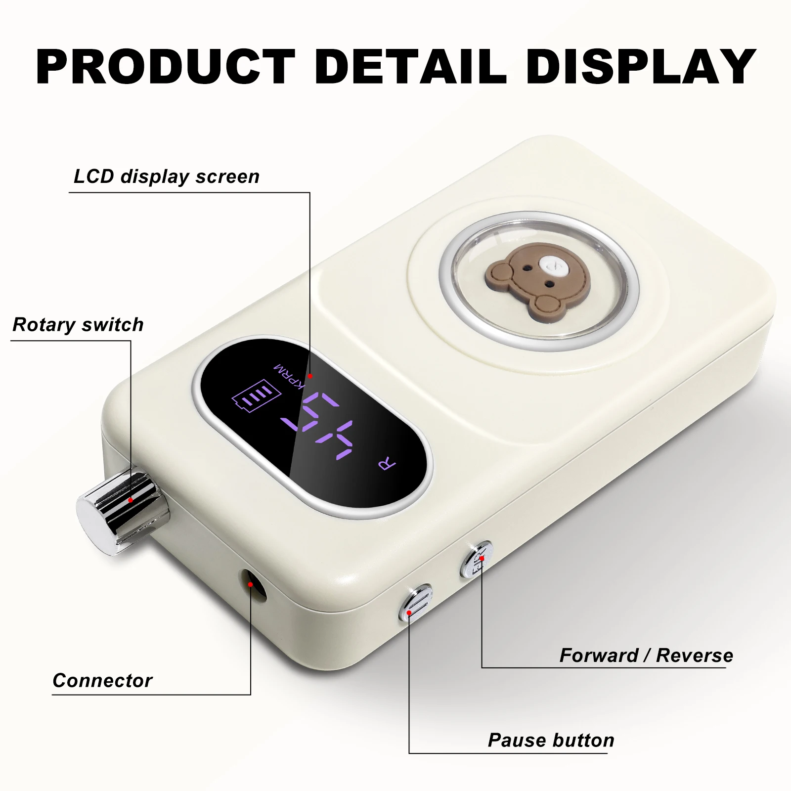 45000RPM Rechargeable Nail Drill Low Noise Nail Gel Polishing Machine Electric Nail File Professional Nail Grinder Equipment