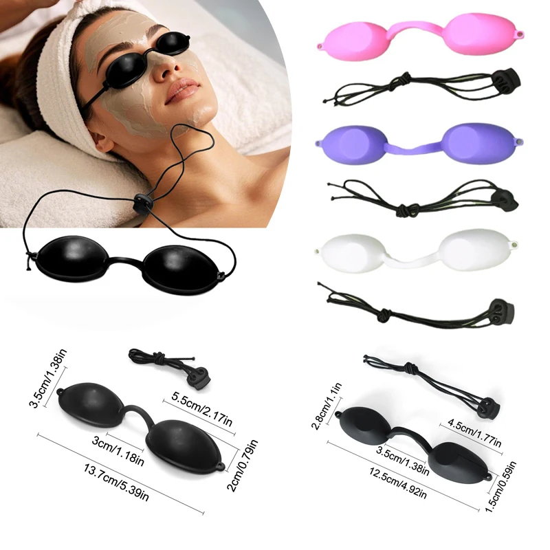 Silicone Protectve Eye Goggle For IPL Laser LED UV Lamp Treatment Flexible UV Eye Protection Sunbed Tanning Goggles Mask