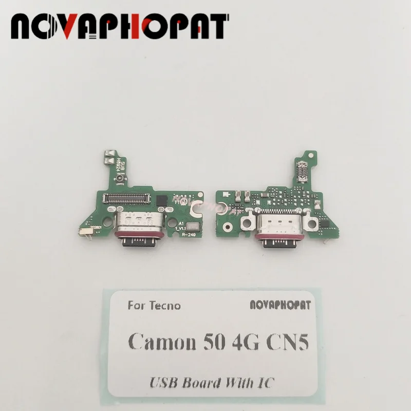 For Tecno Camon 50 4G CN5 USB Dock Fast Charger Port Jack Flex Cable Charging Microphone Flex Cable Board
