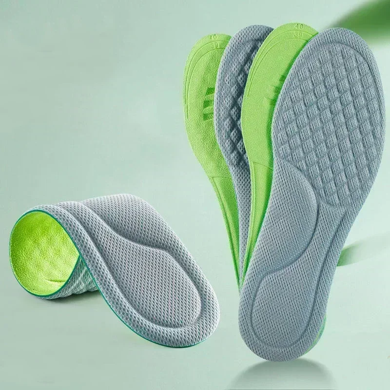 Soft Unisex Memory Foam Orthopedic Insoles Breathable Deodorizing Insole รองเท้ากีฬา Anti-sweat Antibiotic รองเท้าอุปกรณ์เสริม