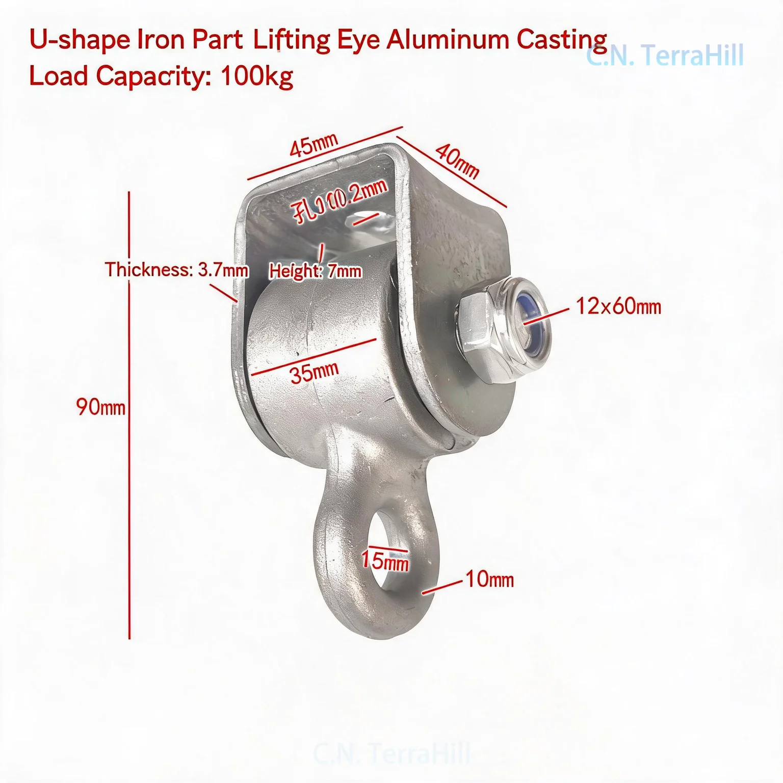 Heavy Duty Swing Hanger Bracket with Bearing Eye Bolt Hook for Indoor Outdoor Garden Playground