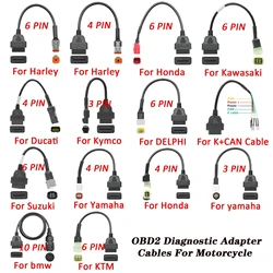 Motorcycle OBD2 Diagnostics Connector for Honda YAMAHA Suzuki Ducati Harley KTM Kawasaki Motorbike OBD Extension Cable Adapter