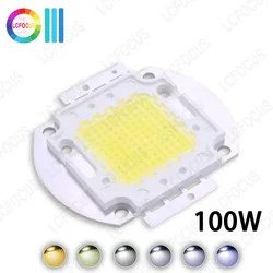 Wysoka jasność 100W ciepła biel naturalna biel biała zimna biel 3000K 4000K 6000K 10000K 20000K 20000K 30000K Chip LED Koraliki lampowe COB odpowiednie do reflektorów, lamp przemysłowych i górniczych, reflektorów