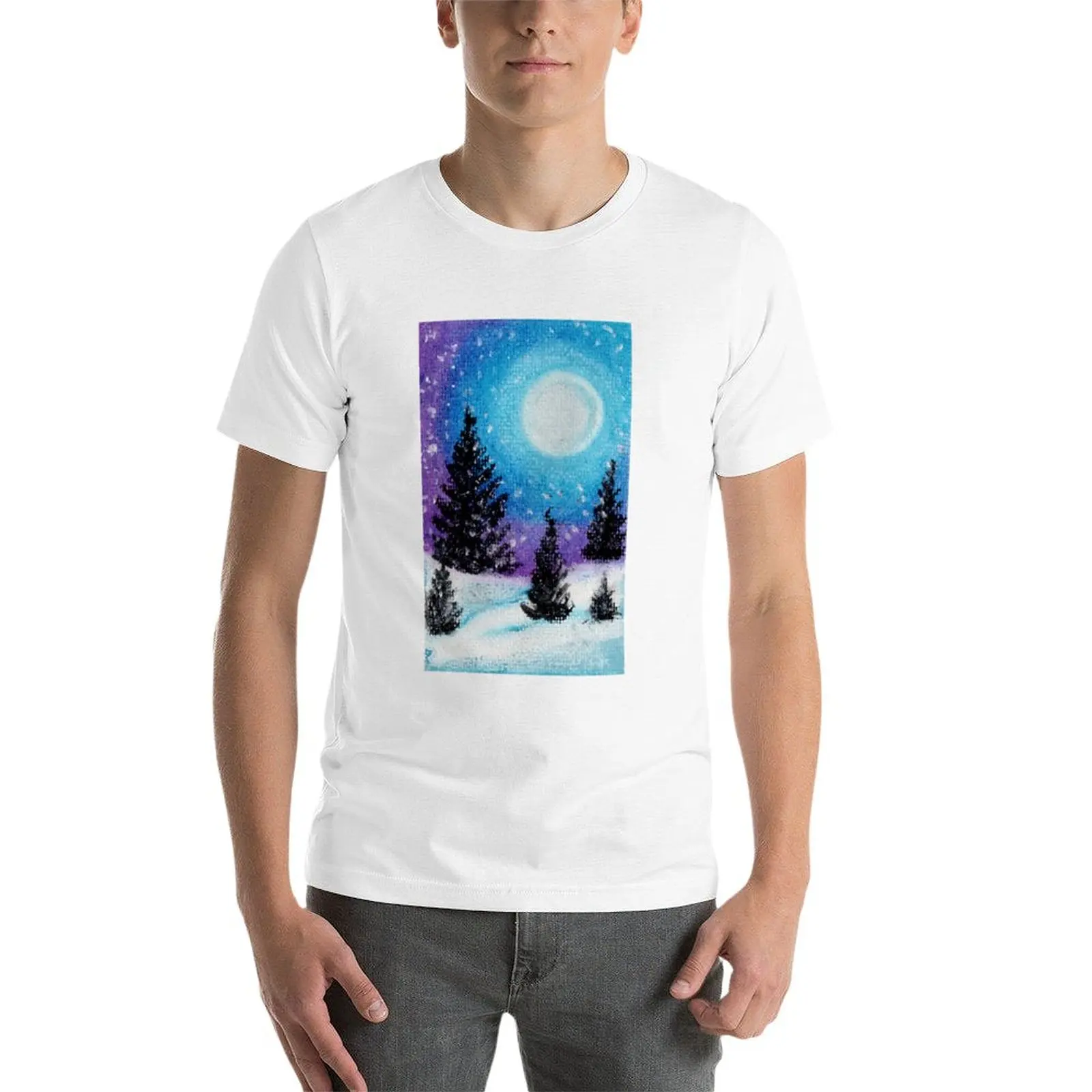 New Christmas Night T-Shirt boys animal print shirt tees Short sleeve mens graphic t-shirts hip hop