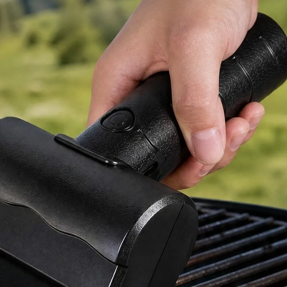

Stainless Steel Electric BBQ Cleaning Brush Wireless Steel Wire Bristles Rotating Barbecue Brush Removable Head Long Handle