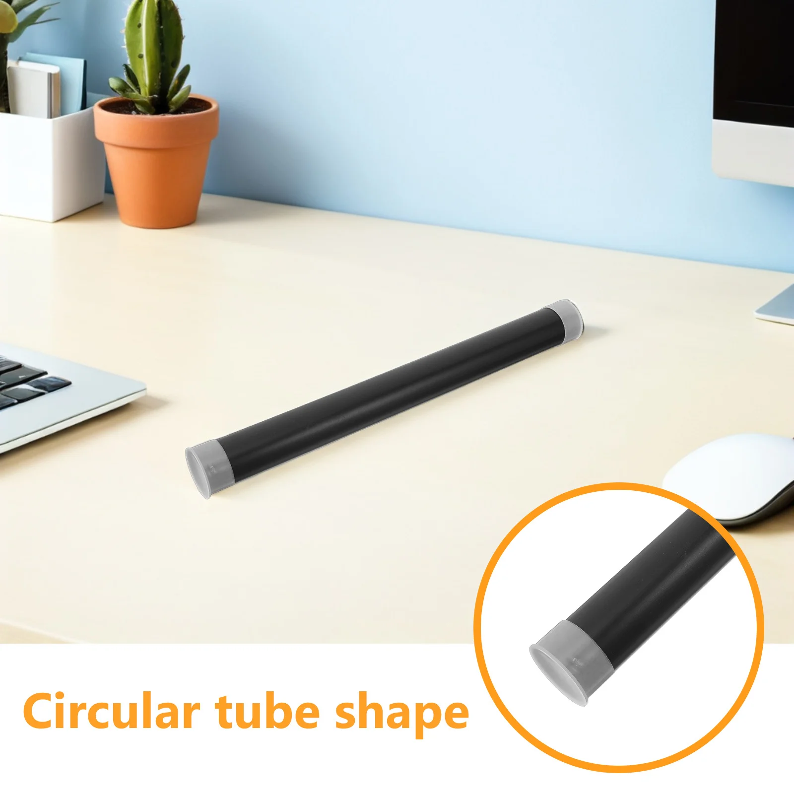 10Pcs Black Plastic Mailing Tubes Lightproof Poster Shipping Tube Blueprint Storage Cylinder Packaging Travel Art Document