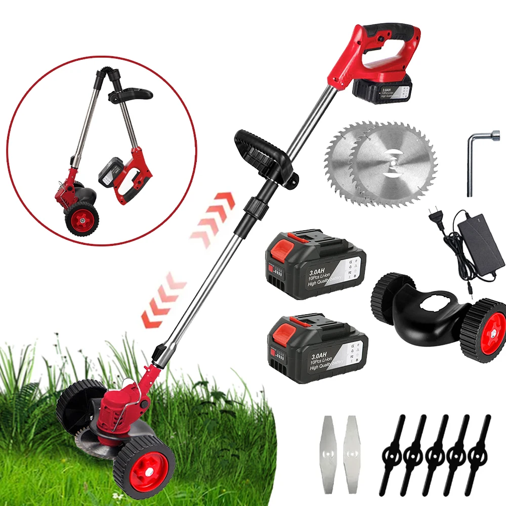 Cortacésped eléctrico de 1500W, cortacésped inalámbrico, cortacésped de jardín, herramientas eléctricas para césped, jardín y patio