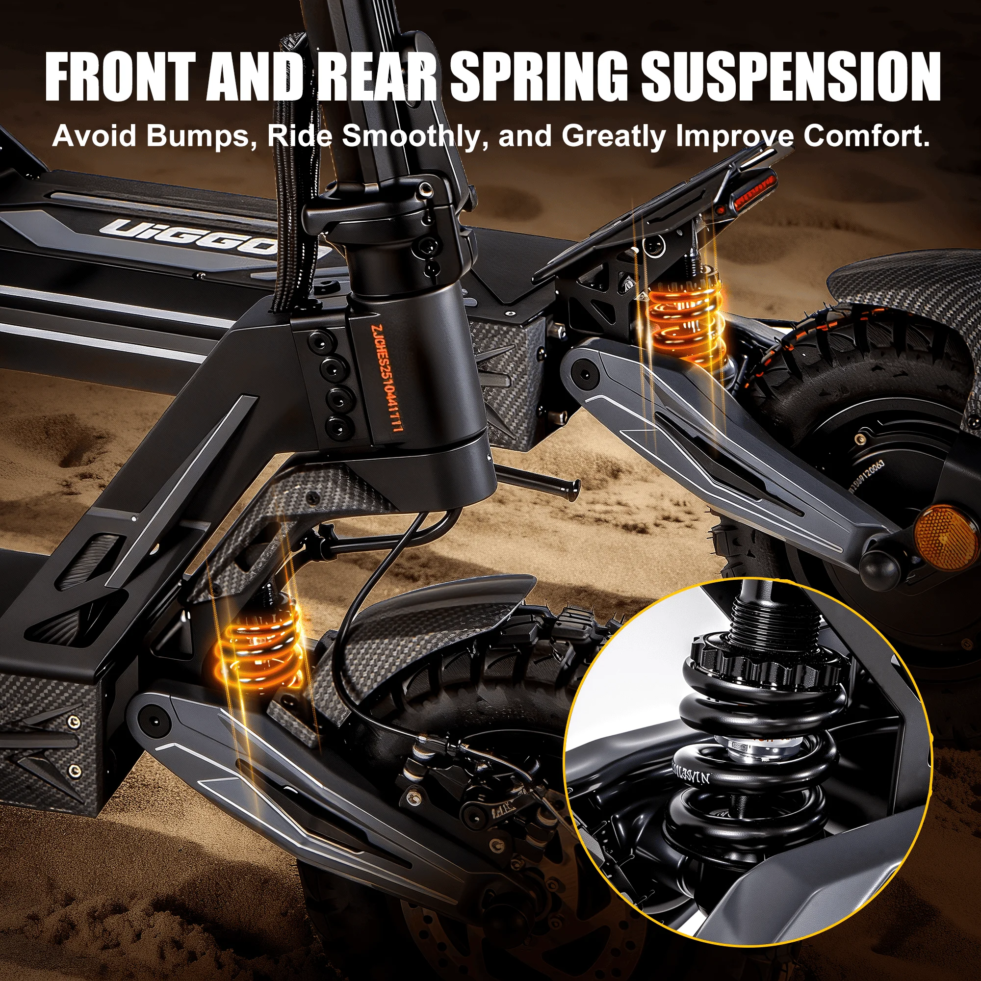 EOEOTWO K2MAX سكوتر كهربائي 45Mph 4000W الذروة محرك مزدوج 40Mile المدى EScooter الكبار المزدوج تعليق شحن سريع سكوتر #4