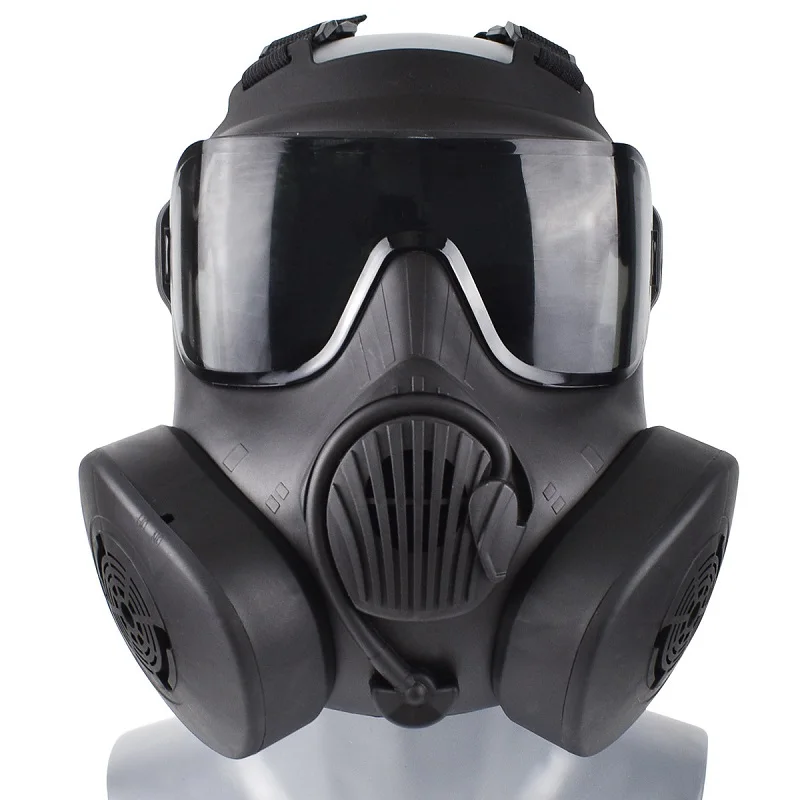 Tactical Mask CS Game Cosplay With Exhaust Fan Filters Full Face Tactical Protective Mask For Airsoft Shooting Hunting Riding