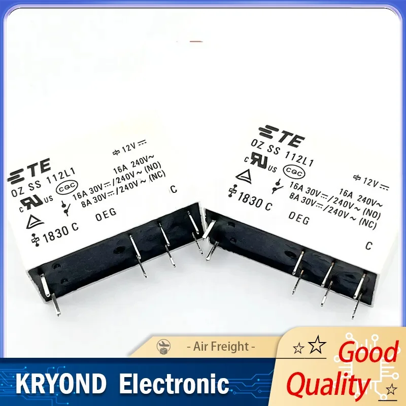 5PCS Power Relay TE TYCO OEG OZ-SS-112L1 OZ-SS-124L1 OZ-SS-148L1 8PIN 16A for Electrical Control