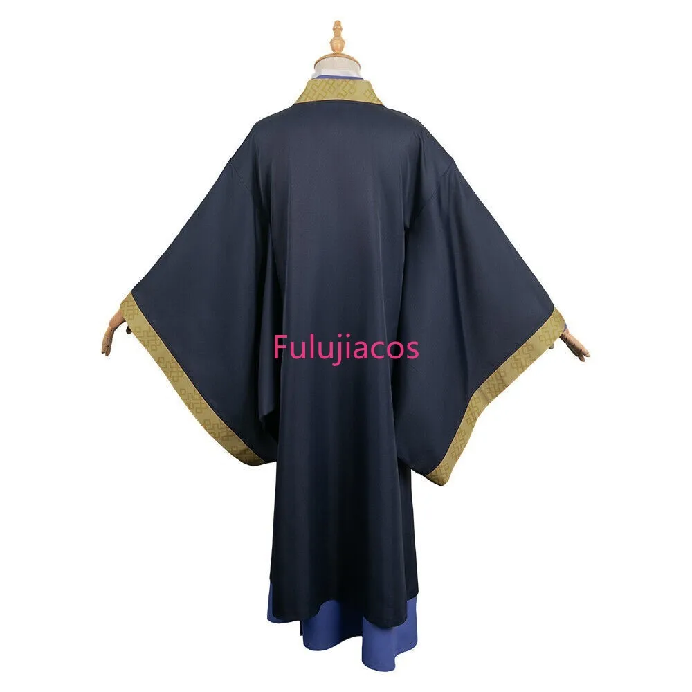 Fulujiacos Anime The Apothecary Diaries 2 Jinshi Cosplay Traje quimono Roupas + Conjuntos azuis