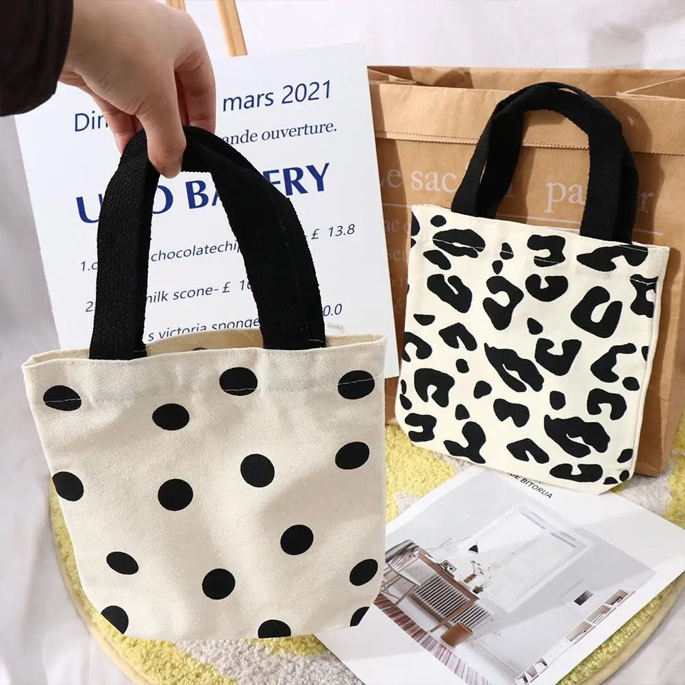 Office Worker Tote Polka Dot Grocery Handbags Student Bags Women Shoulder Bags Korean Canvas Bag Shopping Books Bags