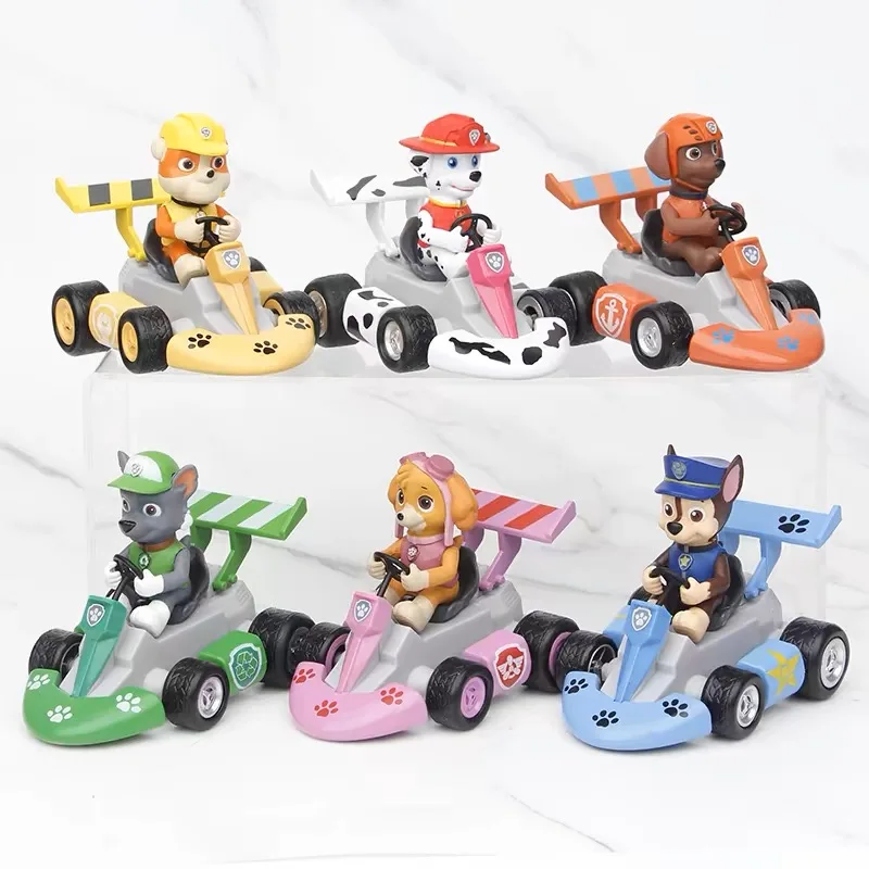 New Hot Sale Boxed Archie Paw Patrol Handmade Dog Power Car Inertial Clockwork Kart Dog Model Racing Dog Birthday Present Toys