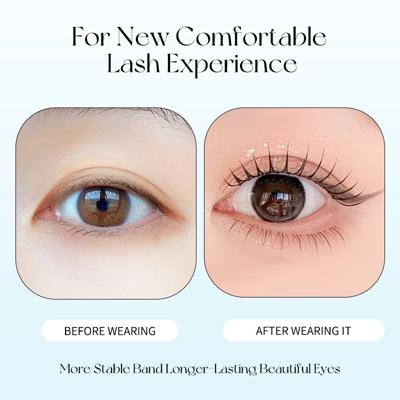 인조 속눈썹 5 쌍 한국 V 자형 걸그룹 속눈썹 0.14mm 소프트 내추럴 클리어 속눈썹 밍크