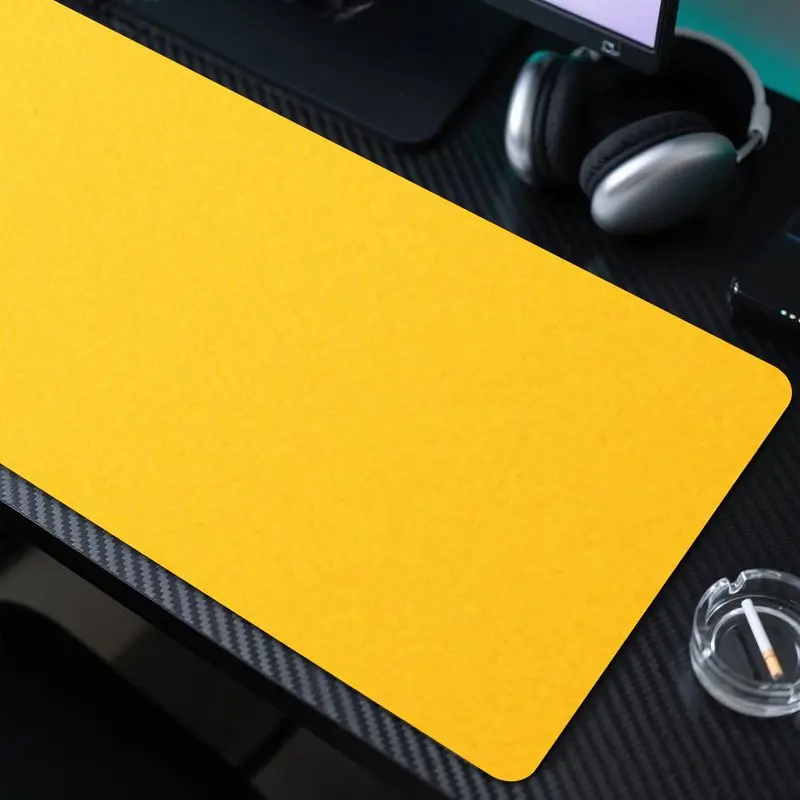 قطعة واحدة من سجادة مكتب صفراء كبيرة، قاعدة مضادة للانزلاق، مقاومة للغبار، مثالية للاستخدام المنزلي والمكتبي، الحجم: 31.5 بوصة × 11.8 بوصة