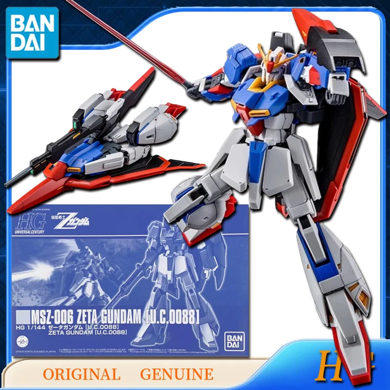 Bandai Original Genuine HG MSZ-006 ZETA GUNDAM [U.C.0088] Anime Action Figures Toys for Kids Gift Assembly Model Ornaments