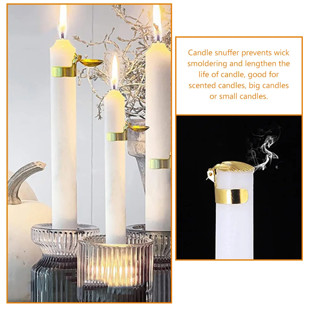 

4Pcs Snuffer Tool Sturdy Wick Flame Extinguisher for Home Aromatherapy Scented Jar Candles Snuffer