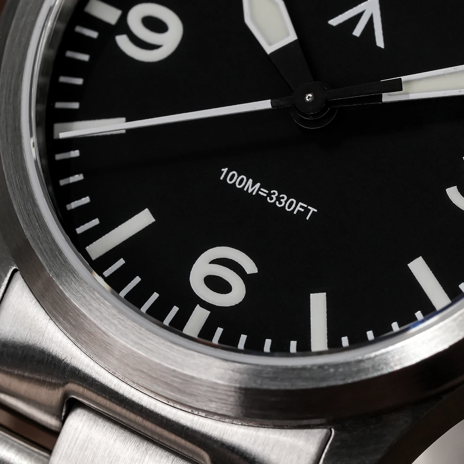 MILITADO ML18 36 مللي متر ساعة VH31 سويب ثانية حركة كوارتز 316L الصلب الياقوت BGW9 Lume 100 متر مقاوم للماء ساعة يد رجالي #4