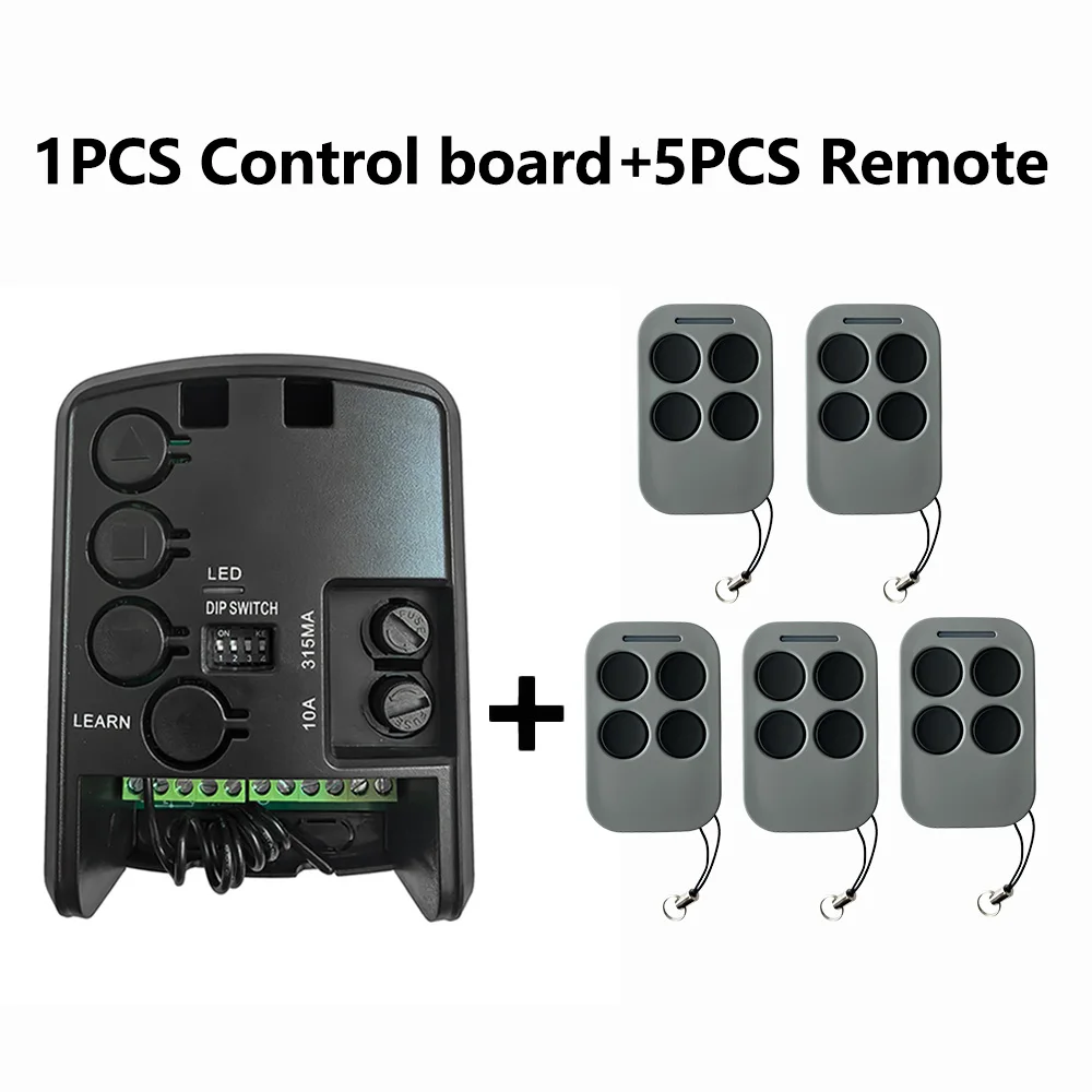 

220-250 В переменного тока, 4-канальные ворота, гаражные ворота, 433 МГц, трубчатый мотор с подвижным кодом, приемник с передатчиком