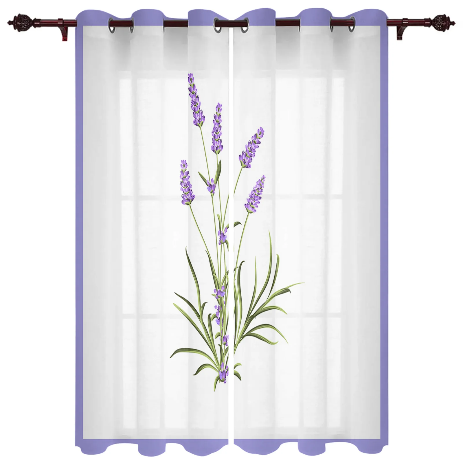 Purple Flower Lavender Romance Curtains for Bedroom Living Room Drapes Kitchen Children\'s Room Window Curtain Modern Home Decor