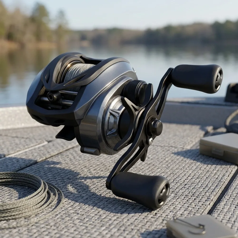 High Speed Gear Reel DC Baitcasting Reel Beginner Friendly Design 7.1 1 Gear Ratio For Strike Window For Freshwater Fishing