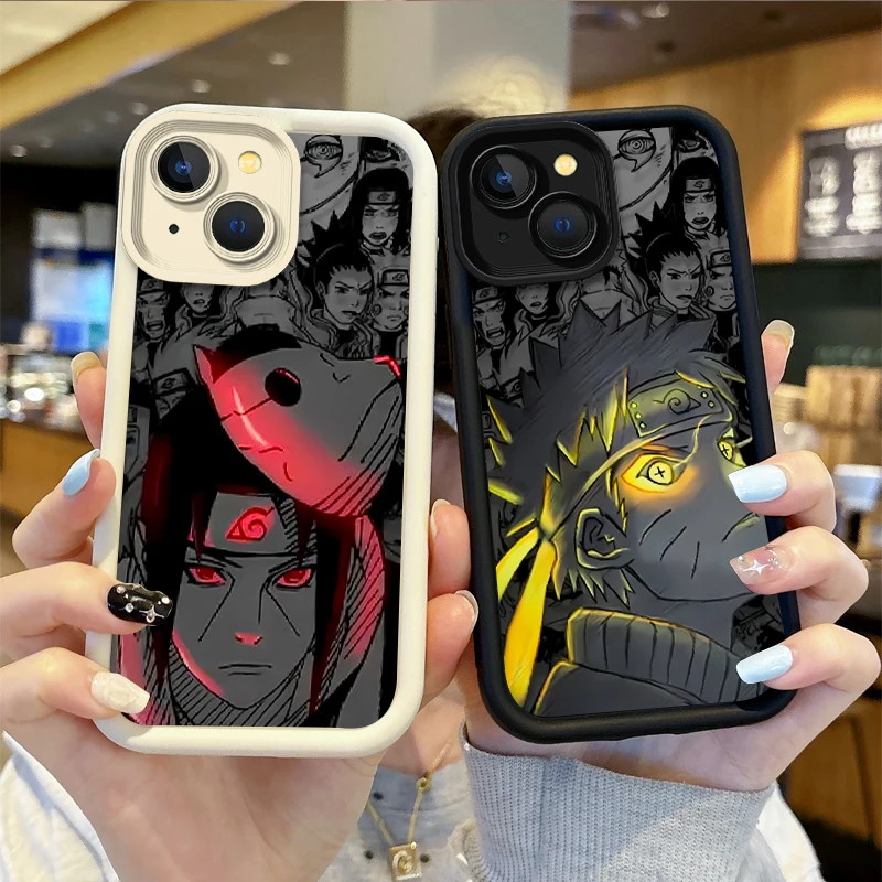 Fashion N-Narutos Uzumakis Anime Phone Case for iPhone16 15 14 13 12 11 Pro Max 16 15 14 8 7 Plus X XS Max 8 7 FE Silicone Cover