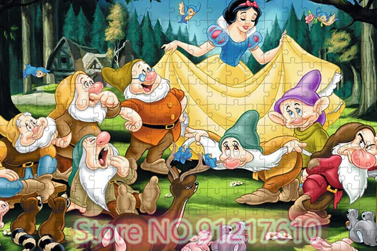 Disney biancaneve e i sette nani 1000 pezzi Puzzle Adventure gioco per bruciare il cervello dei bambini Puzzle regalo preferito