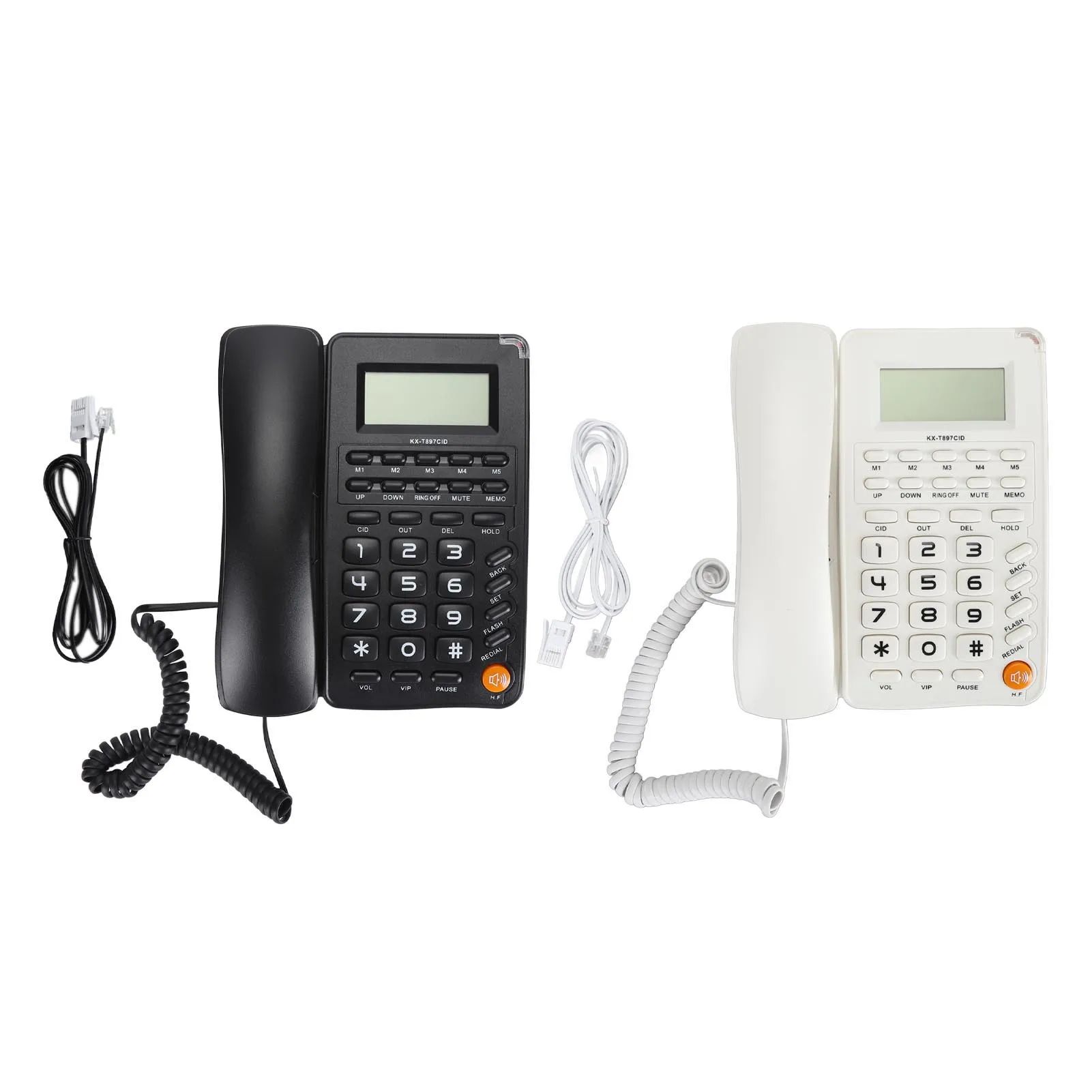 KX-T897CID Desktop Phone Large-Button Wired Landline 16-Character HD Display Home & Hotel Wired Telephone Hotel Landline Phone