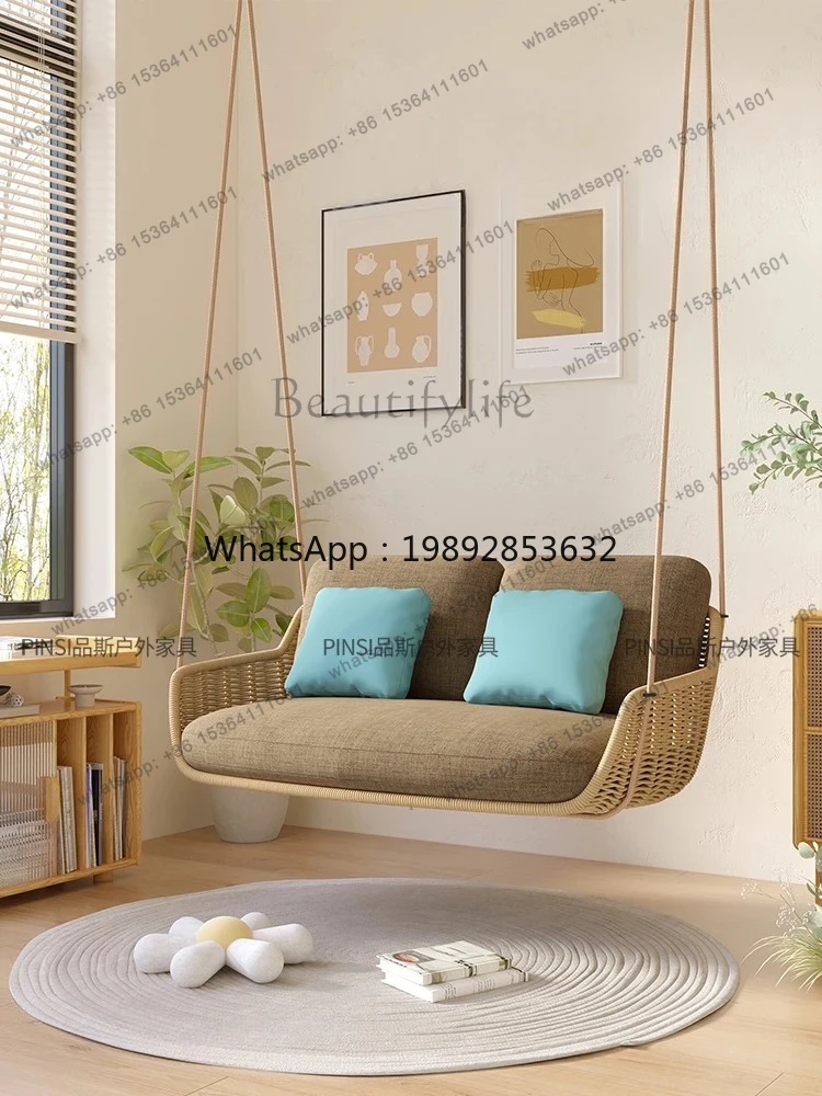Indoor Swing Hanging Chair Hanging Basket Balcony Living Room Home Ceiling Leisure Rocking Chair Single Double Hanging Chair